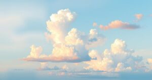 Partly cloudy skies with cooler temperatures in Orlando, indicating the new hurricane season beginning.