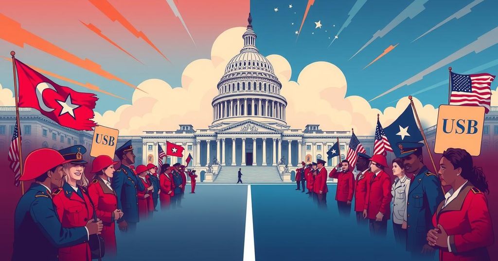 Congressional leaders discuss Trump ordering strikes on Iran, showcasing political divisions amidst military action.