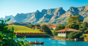 Tour highlights: Cape Town scenery, wineries, and safari experiences in South Africa.