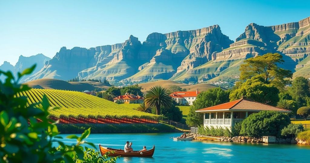 Tour highlights: Cape Town scenery, wineries, and safari experiences in South Africa.