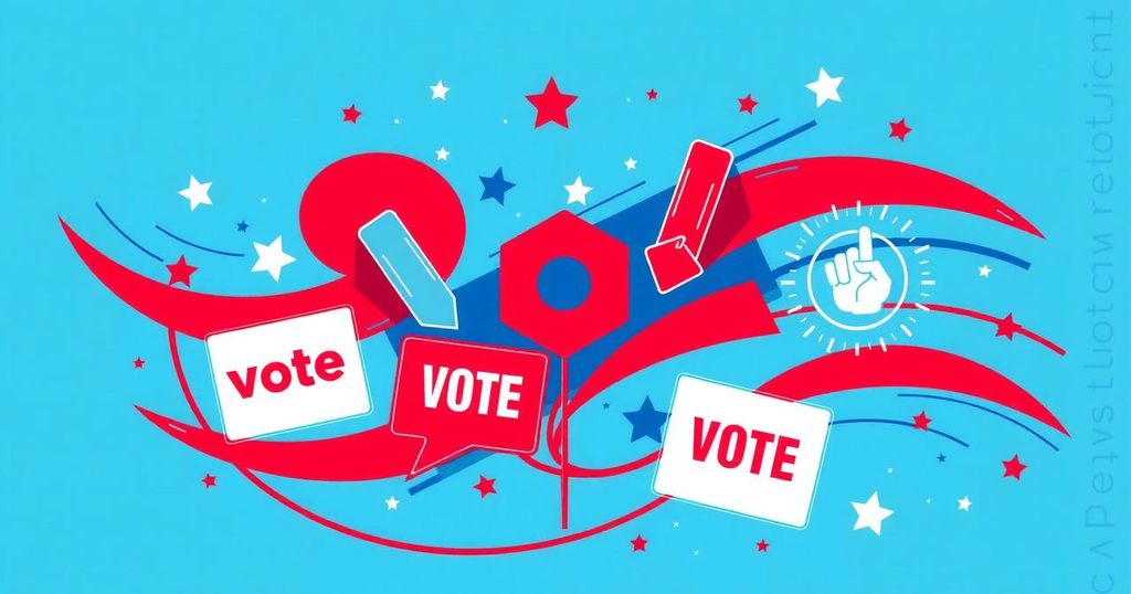 Colorful creative art representation illustrating the concept of political slogans and their emotional impact.