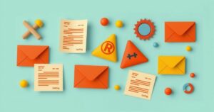 Visual representation of trade negotiations and tariff letters, in a modern minimalist style with warm color tones.